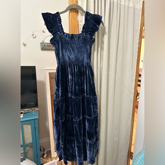 Hill House Navy Velvet Ellie Size S - Picture 2 of 2